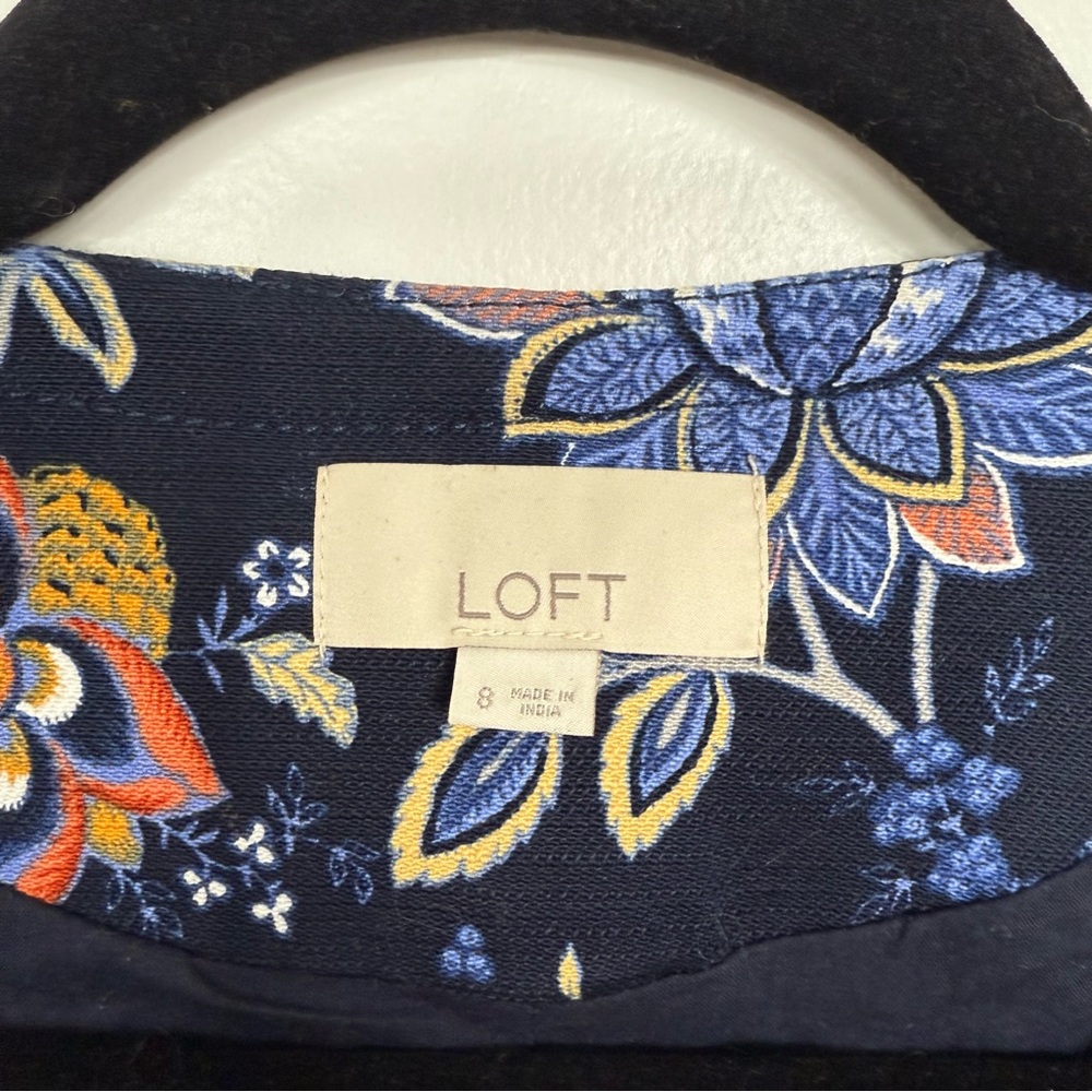 LOFT Evening Garden Floral Jacket Size 8 - Picture 3 of 7